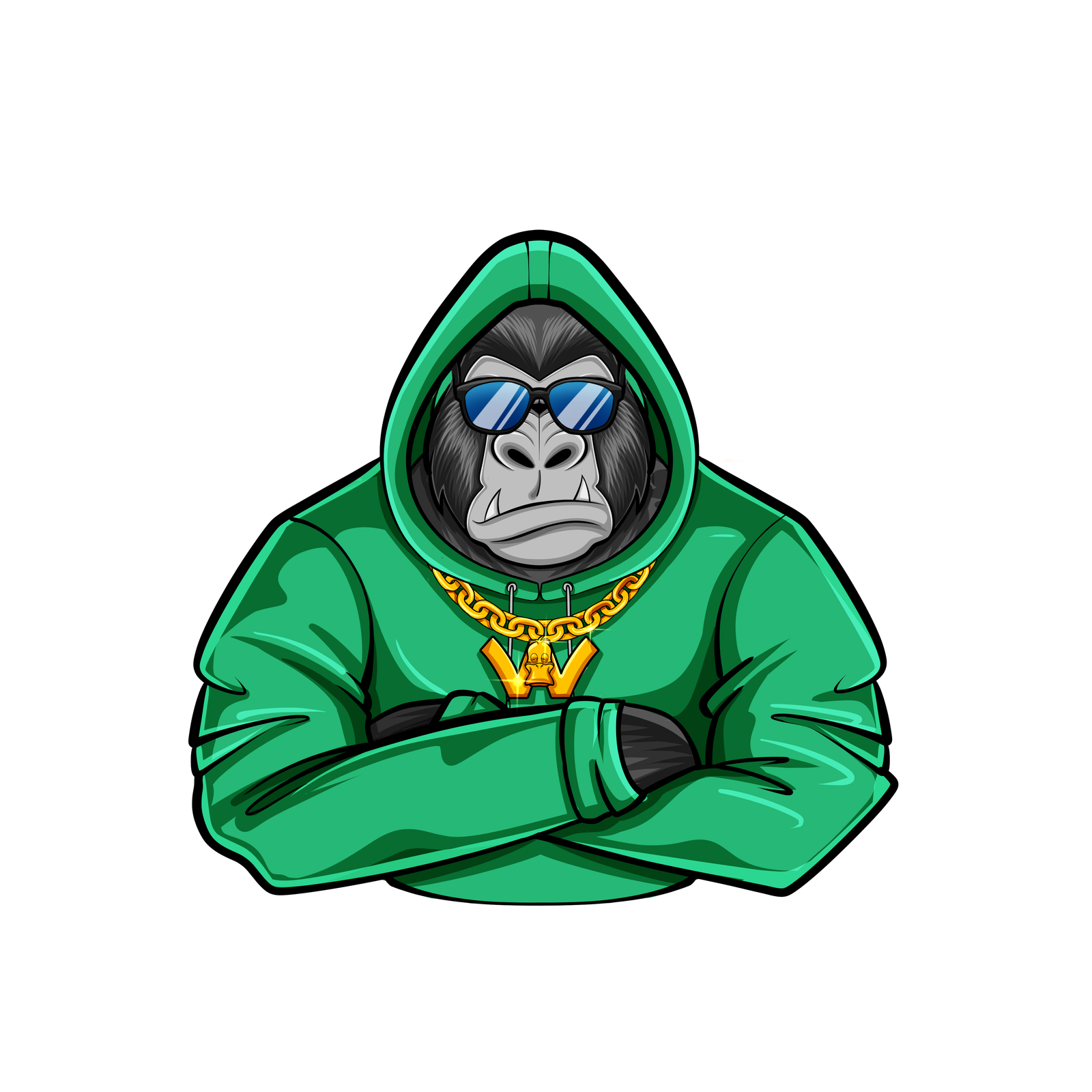 golfur5---GOALRILLA-MASCOT-REVISION-closed-green-hoodie-no-text (1)